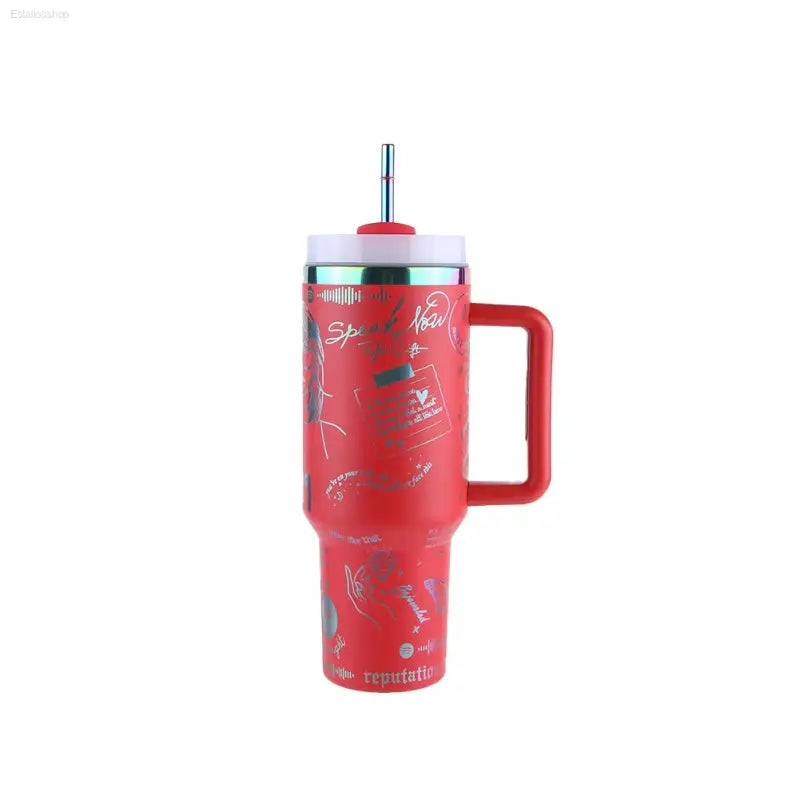40Oz Stainless Steel Vacuum Insulated Car Mug with Straw - Perfect Thermal Travel Cup for Sports & Outdoor Adventures