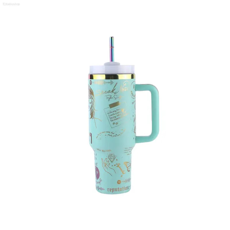 40Oz Stainless Steel Vacuum Insulated Car Mug with Straw - Perfect Thermal Travel Cup for Sports & Outdoor Adventures