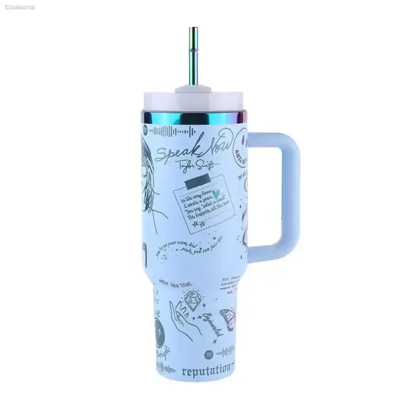 APWIKOGER 40oz Stainless Steel Vacuum Insulated Car Mug with Straw for Sports and Outdoor Adventures - EstaliosShop