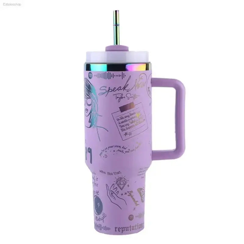 APWIKOGER 40oz Stainless Steel Vacuum Insulated Car Mug with Straw for Sports and Outdoor Adventures - EstaliosShop