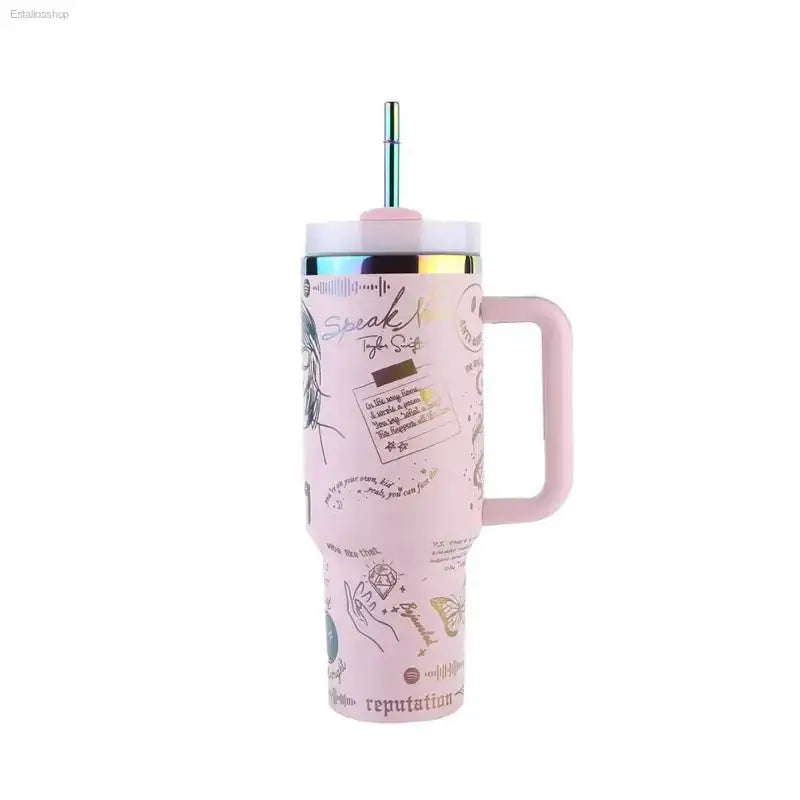 APWIKOGER 40oz Stainless Steel Vacuum Insulated Car Mug with Straw for Sports and Outdoor Adventures - EstaliosShop
