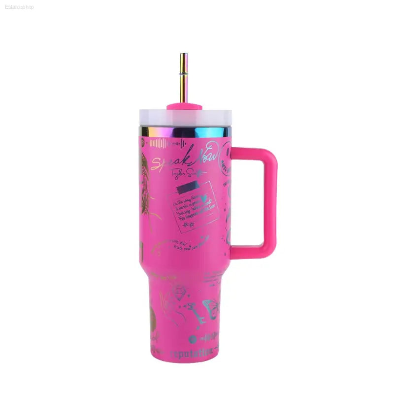 40Oz Stainless Steel Vacuum Insulated Car Mug with Straw - Perfect Thermal Travel Cup for Sports & Outdoor Adventures