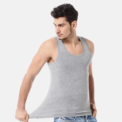 Gray cotton tank top from Asia XXL sold, perfect for a comfy narrow shoulder vest