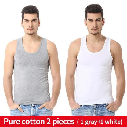 Two men’s tank tops from Asia XXL sold, featuring comfy cotton narrow shoulder design