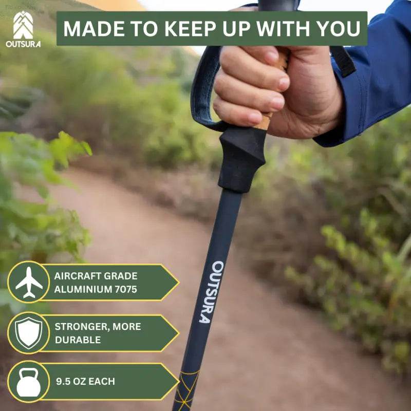 Lightweight Aluminum Trekking Poles for Hiking Support - Estalios