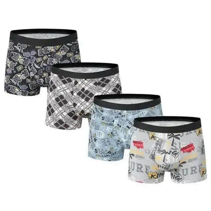 Stylish Assorted Patterned Boxer Briefs for Us-XXL and Us-XXXL - Estalios