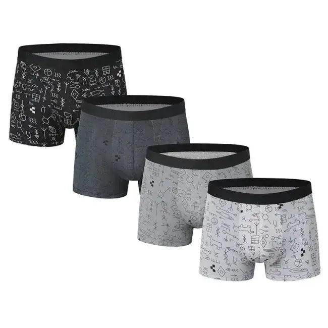 Stylish Assorted Patterned Boxer Briefs for Us-XXL and Us-XXXL - Estalios