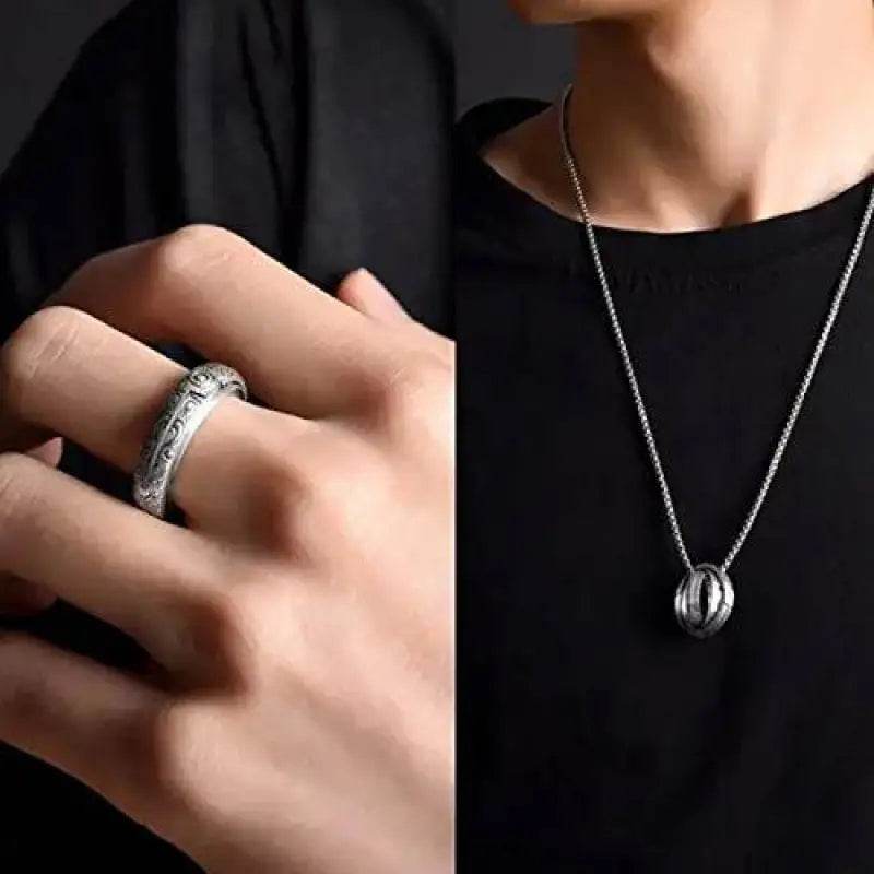 Astronomical Sphere Ball Ring with Triple-Layer Design - Estalios