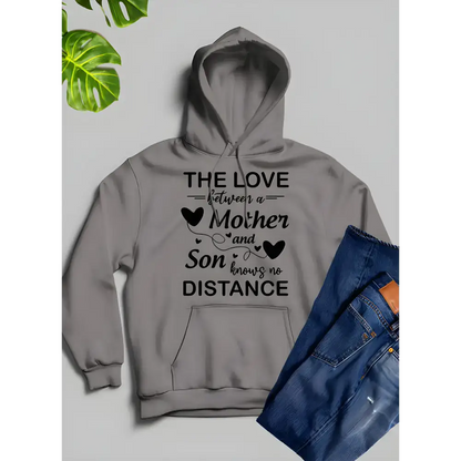 Gray hooded sweatshirt from the Athletic Heather Mom & Son Hoodie collection