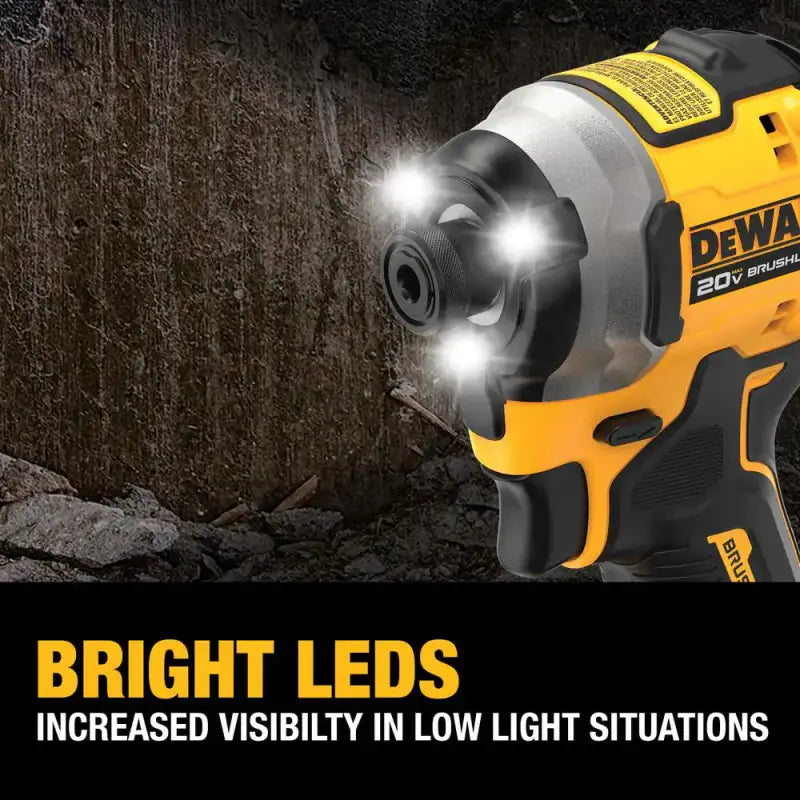 ATOMIC 20V MAX Lithium-Ion Cordless 1/4" Brushless Impact Driver Kit with 5 Ah Battery, Charger, and Carrying Bag