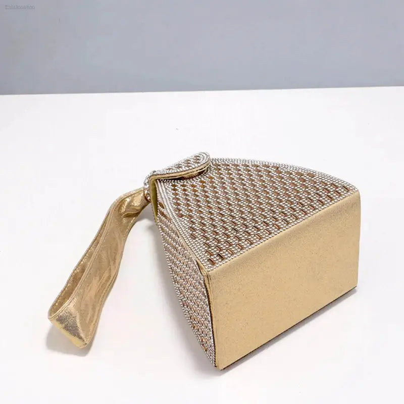 Aureate Triangle Clutch Purse - Elegant Evening Handbag for Weddings & Cocktails - Estalios