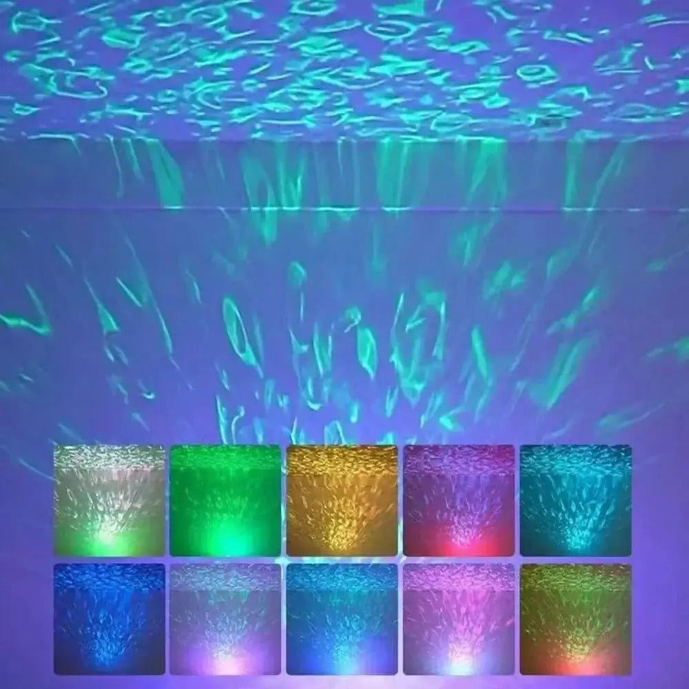 Ocean wave projector in color options for the Aurora Projection Mini Disco Party