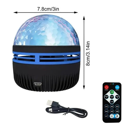 Disco ball speaker with remote and charging cable for Aurora Projection Mini party fun