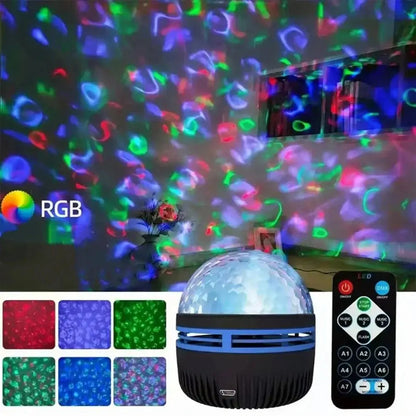 RGB Disco Ball with remote for the Aurora Projection Mini Disco Party, perfect for fun vibes