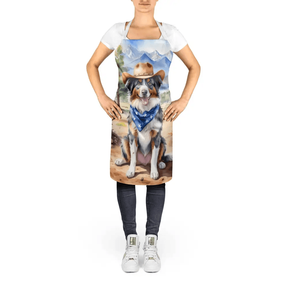 Howlin Good Cowboy Dog Apron: Get Yours! this Adorable Folded Watercolor Apron is the Perfect Way to Show off your Love for Dogs While Keeping - Estalios