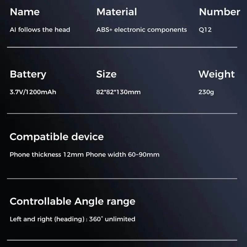 Auto Face Tracking Tripod for Tiktok Live Video Recording - Estalios