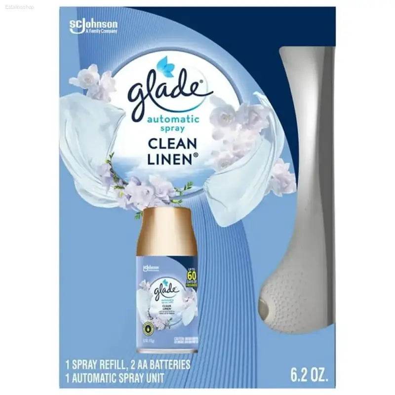 Automatic Spray Air Freshener Starter Kit - Clean Linen Fragrance with Timer & Essential Oils for Dorm Room Freshness - Estalios