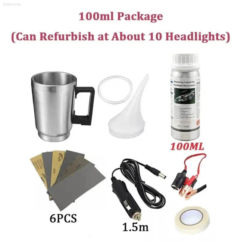 Automotive Headlight Polish Restoration Kit for Clarity - Estalios