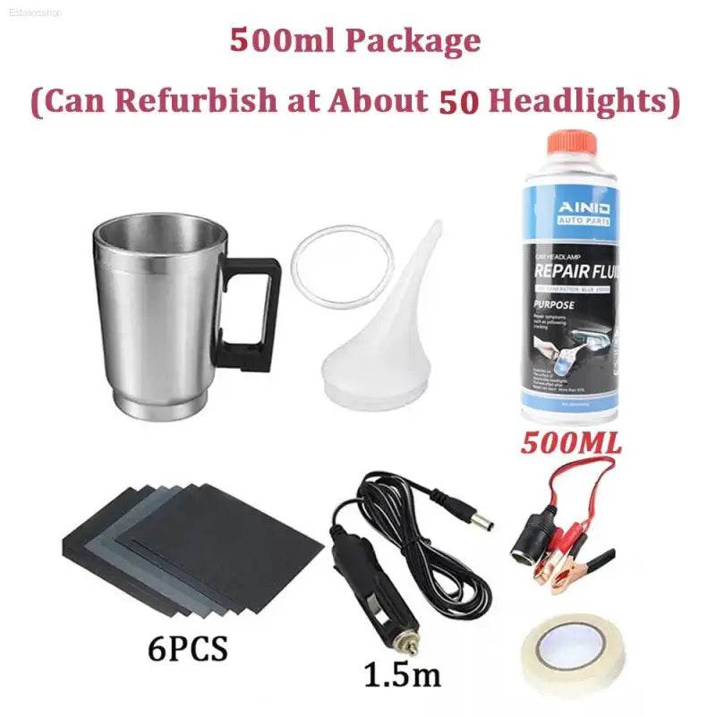 Automotive Headlight Polish Restoration Kit for Clarity - Estalios