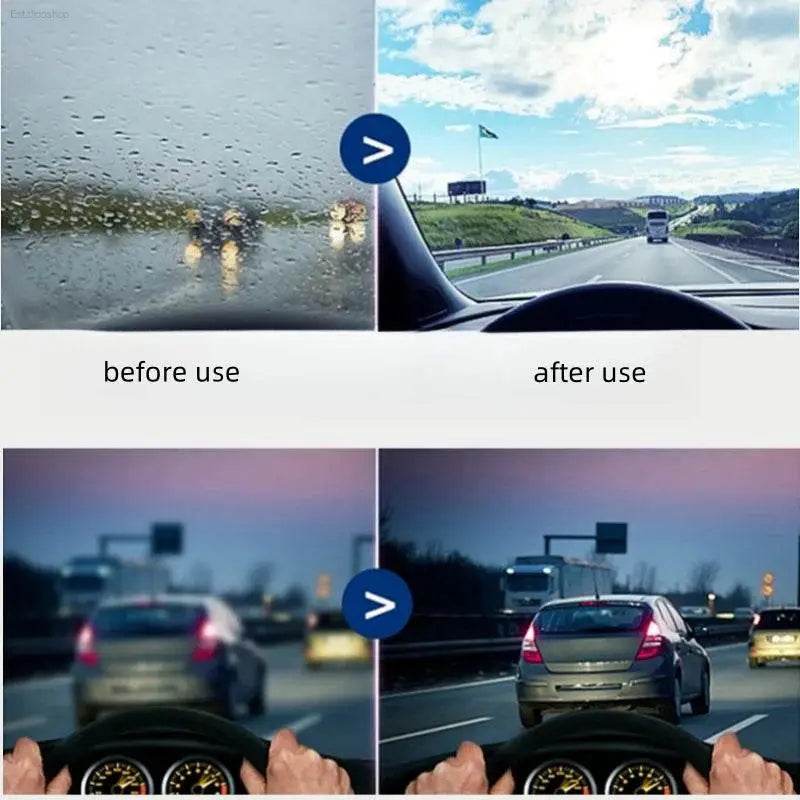 Windshield treatment comparison.