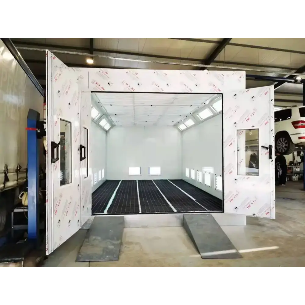 Open Automotive Spray Booth showcasing efficient spray bake paint application