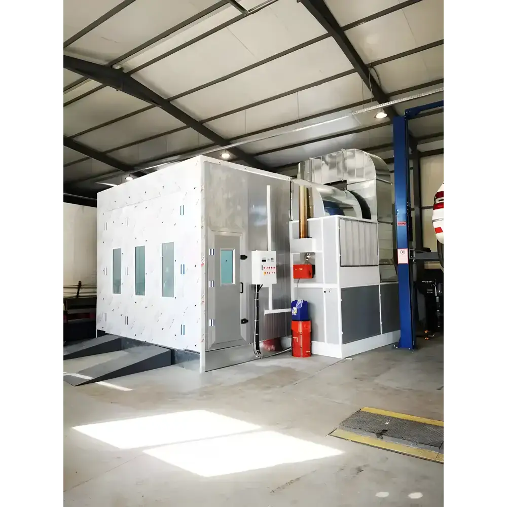 Industrial spray booth setup for automotive spray booths and powder-coated light box