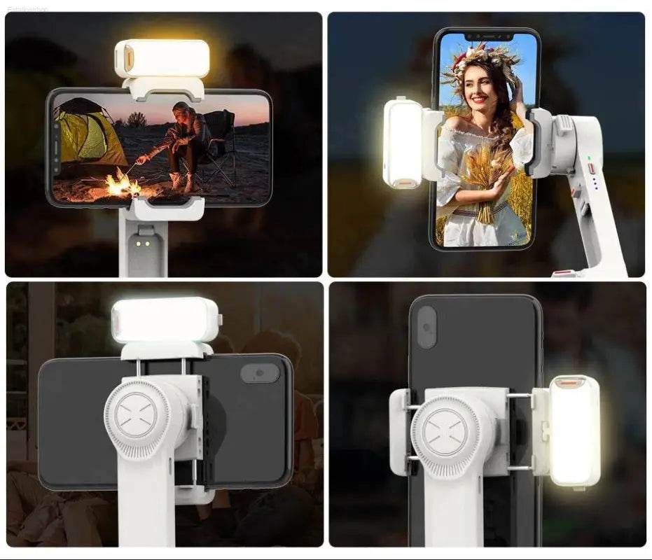 AXNEN A10 Handheld Gimbal Stabilizer with Fill Light - Estalios