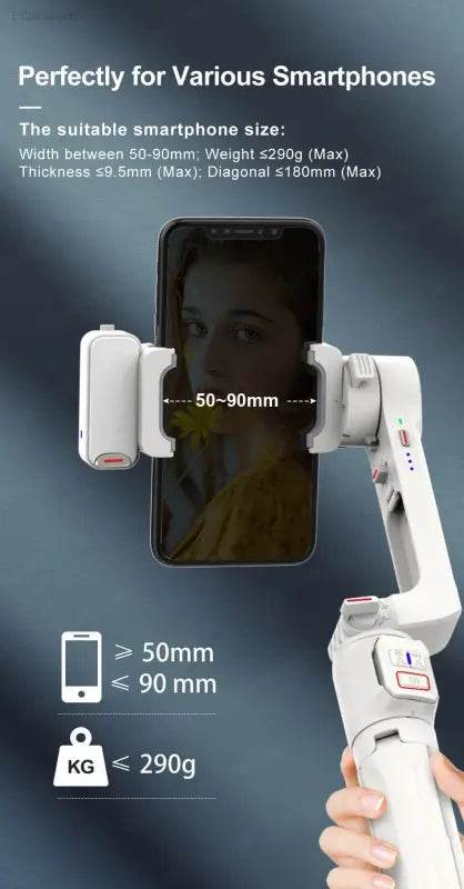 AXNEN A10 Handheld Gimbal Stabilizer with Fill Light - Estalios