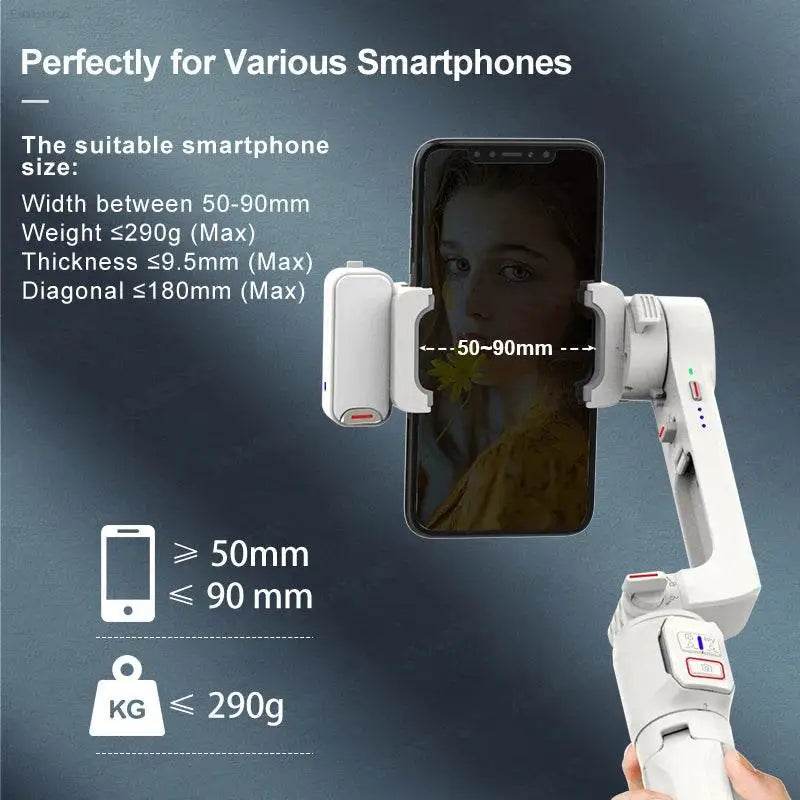 AXNEN A10 Handheld Gimbal Stabilizer with Fill Light - Estalios