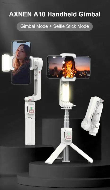 AXNEN A10 Handheld Gimbal Stabilizer with Fill Light - Estalios