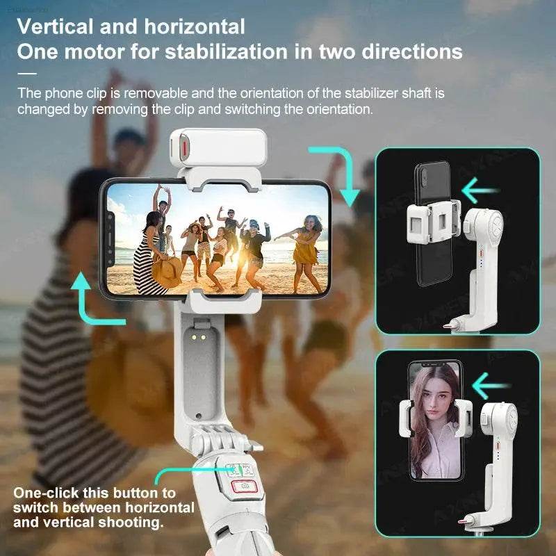 AXNEN A10 Handheld Gimbal Stabilizer with Fill Light - Estalios