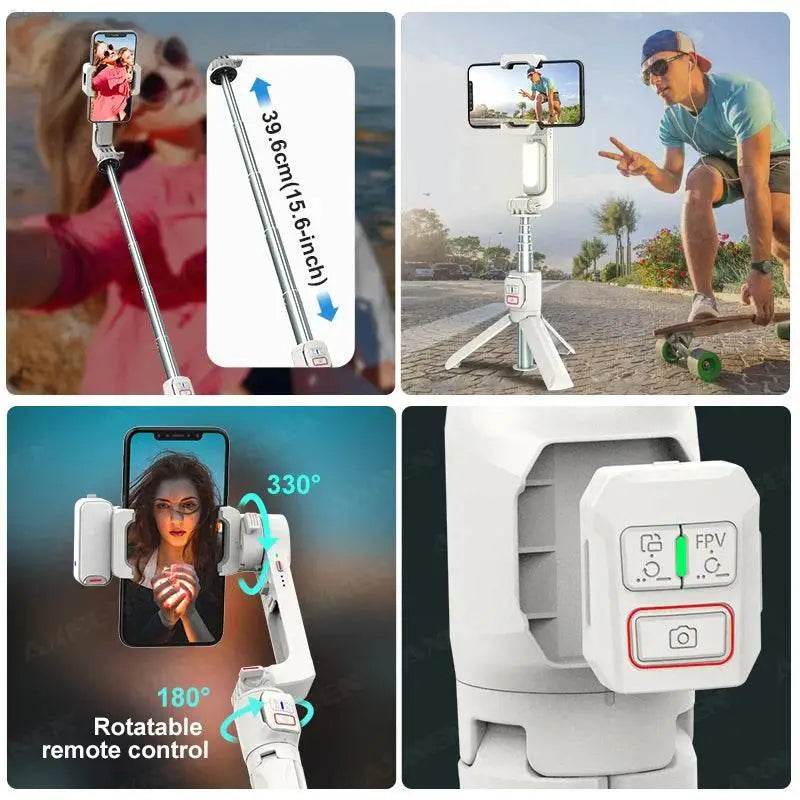 AXNEN A10 Handheld Gimbal Stabilizer with Fill Light - Estalios
