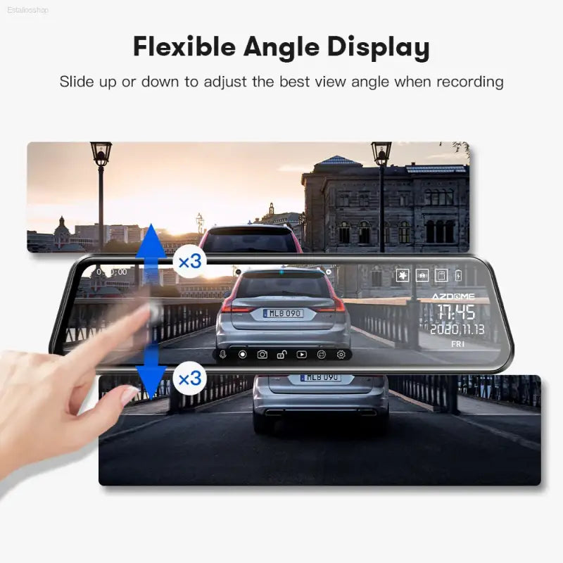 Car rearview mirror dashcam.