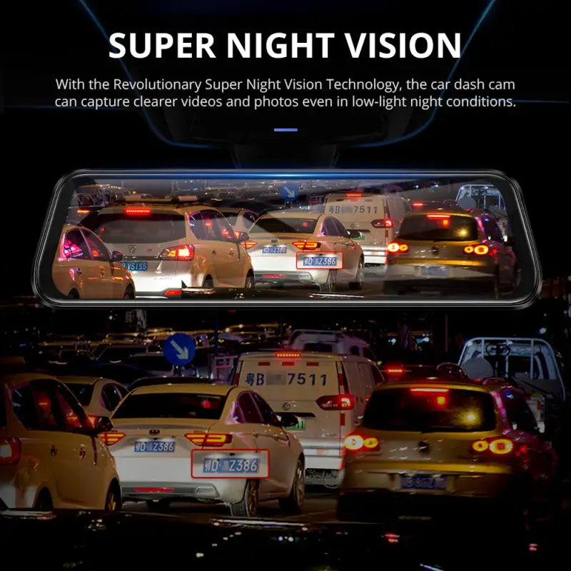 Car dash cam with night vision.