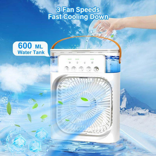 Portable Evaporative Cooling Fan with 3 Speeds and Timer - Estalios