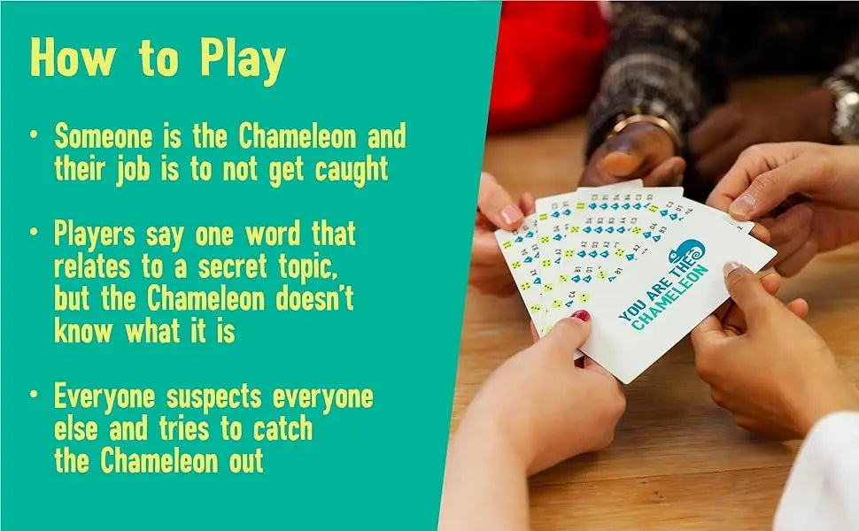 chameleon, big potato games, board games, family games, game night