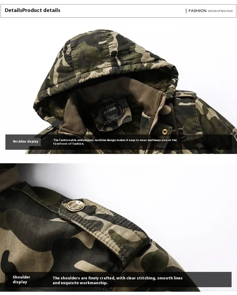 Casual Men’s Jacket Camouflage Printed Outerwear