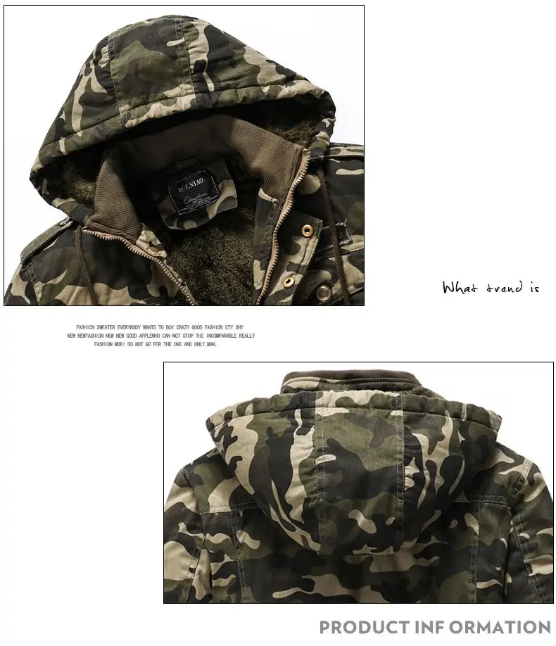 Casual Men’s Jacket Camouflage Printed Outerwear