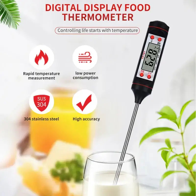 Baking Digital Food Thermometer with Electronic Probe for perfect cooking results