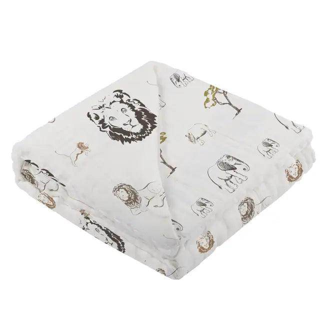 Wild Safari Baby Blanket and Scarf Set for Cozy Adventures - Estalios