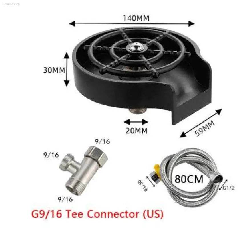 Bar Counter Cup Washer Sink High-Pressure Spray Tool - Estalios