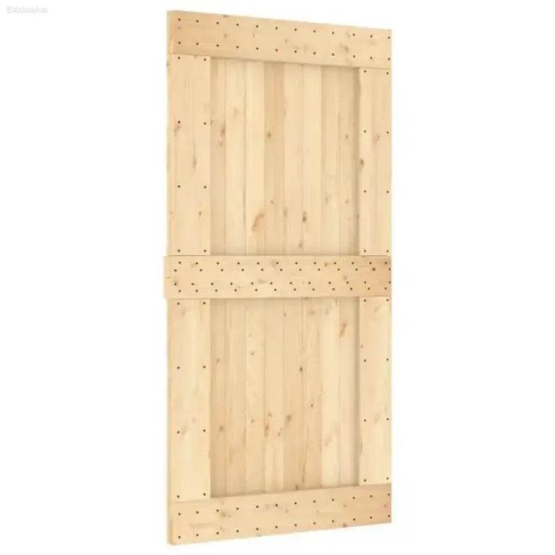 Barn Door Bliss: Black Hardware, Rustic Charm! Unleash rustic elegance with our Wooden Barn Doors, complete with sleek black hardware. These doors instantly transform - Estalios