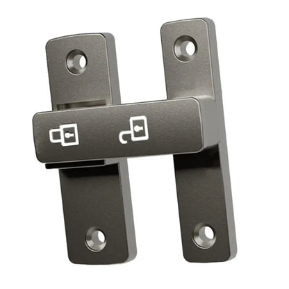 Metal window latch with lock icons for Barn Door Lock Latch 180° Luminous Door Buckle