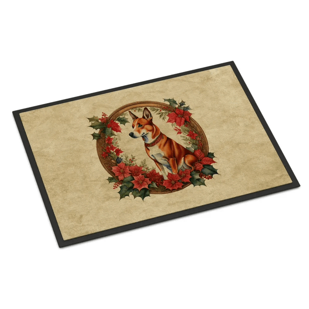 Woof-tastic Floral Doormat: Welcome Home! **product Description:** Welcome Guests with Charm Using our Delightful Dog-themed Floral - Estalios