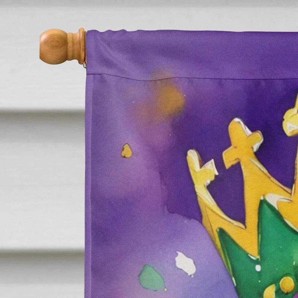 Mardi Gras Basset Hound Flag: Unleash the Purple Party! Okay, here's the product description you asked for: Get ready to celebrate - Estalios