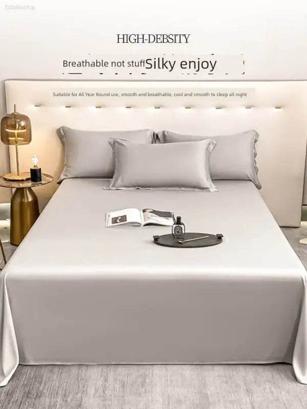 Bed Sheet Summer Cool Feeling Single Piece Pure Cotton 100 Cotton Single Double Dormitory Bed Sheet Thickened Non-Slip Non-Wrinkle a - Estalios