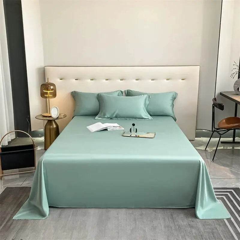 Bed Sheet Summer Cool Feeling Single Piece Pure Cotton 100 Cotton Single Double Dormitory Bed Sheet Thickened Non-Slip Non-Wrinkle a - Estalios
