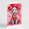 Bedlington Terrier Valentine Greeting Cards: Paw-some Love! - Estalios