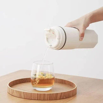 Beige Portable Multifunctional Electric Kettle for Travel Use - Estalios