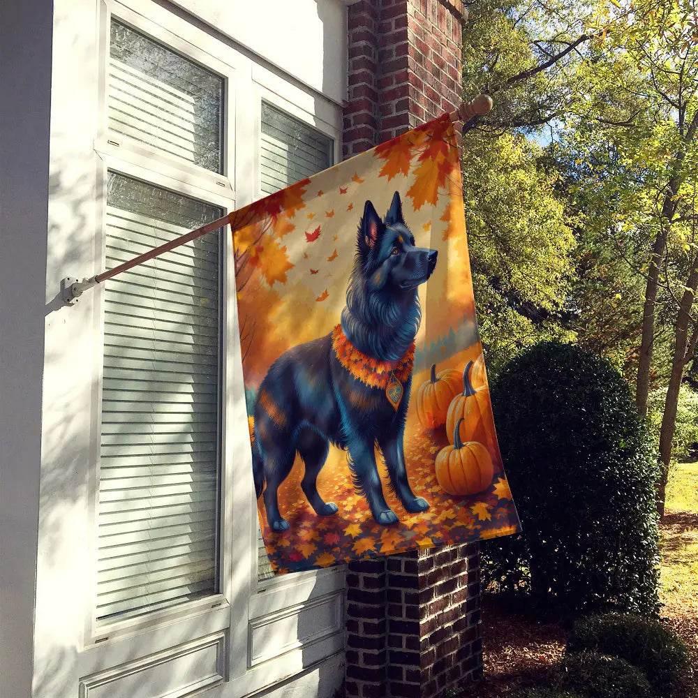 Fall in Love: Autumn Dog Garden Flag! - Estalios